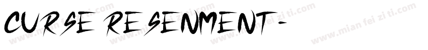 curse resenment字体转换